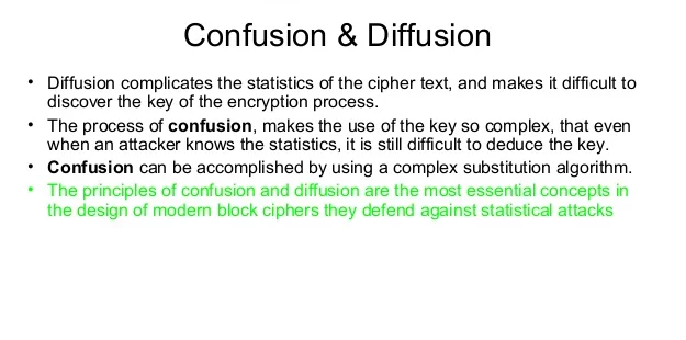 Confusion Vs Diffusion